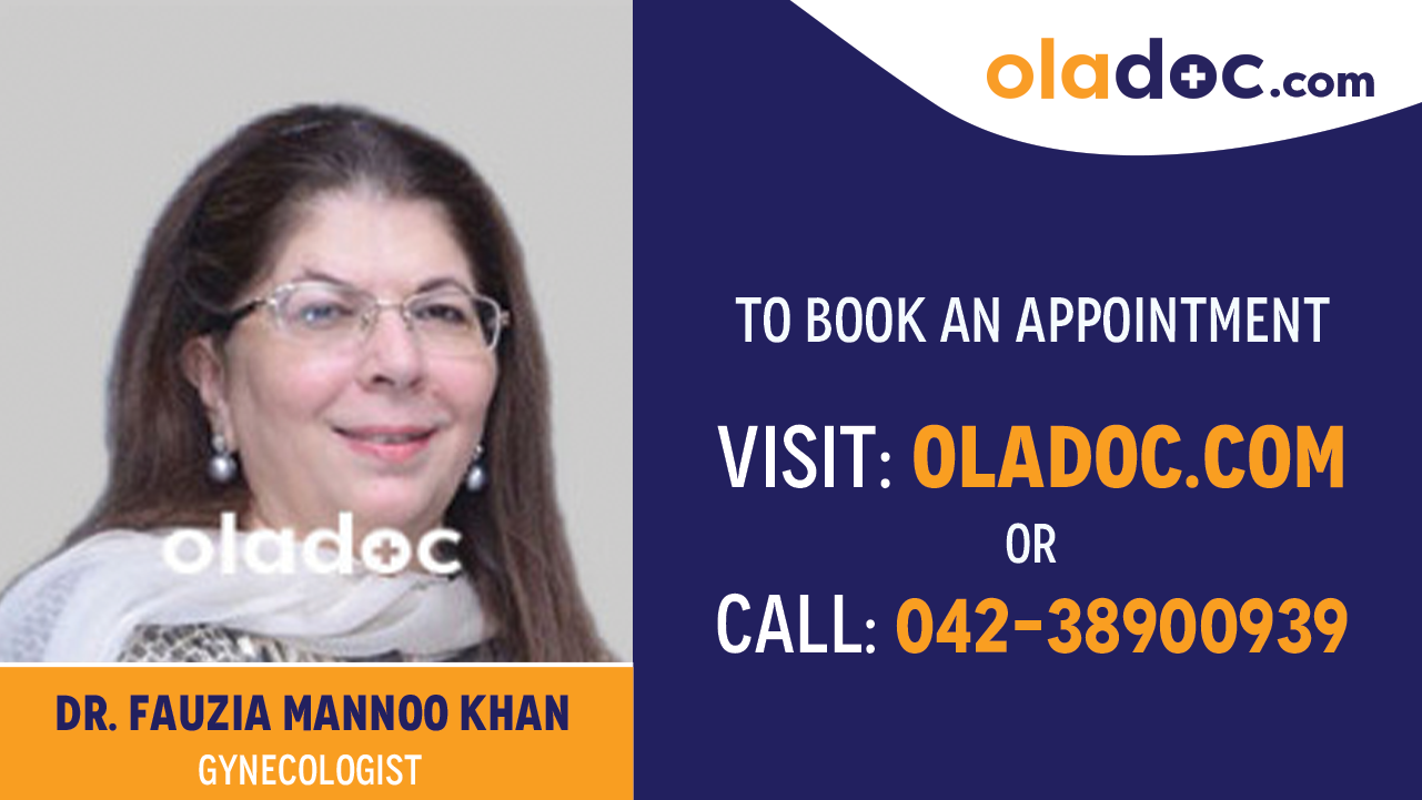 Book appointment with Dr. Fauzia Mannoo Khan-best  Gynecologist Lahore